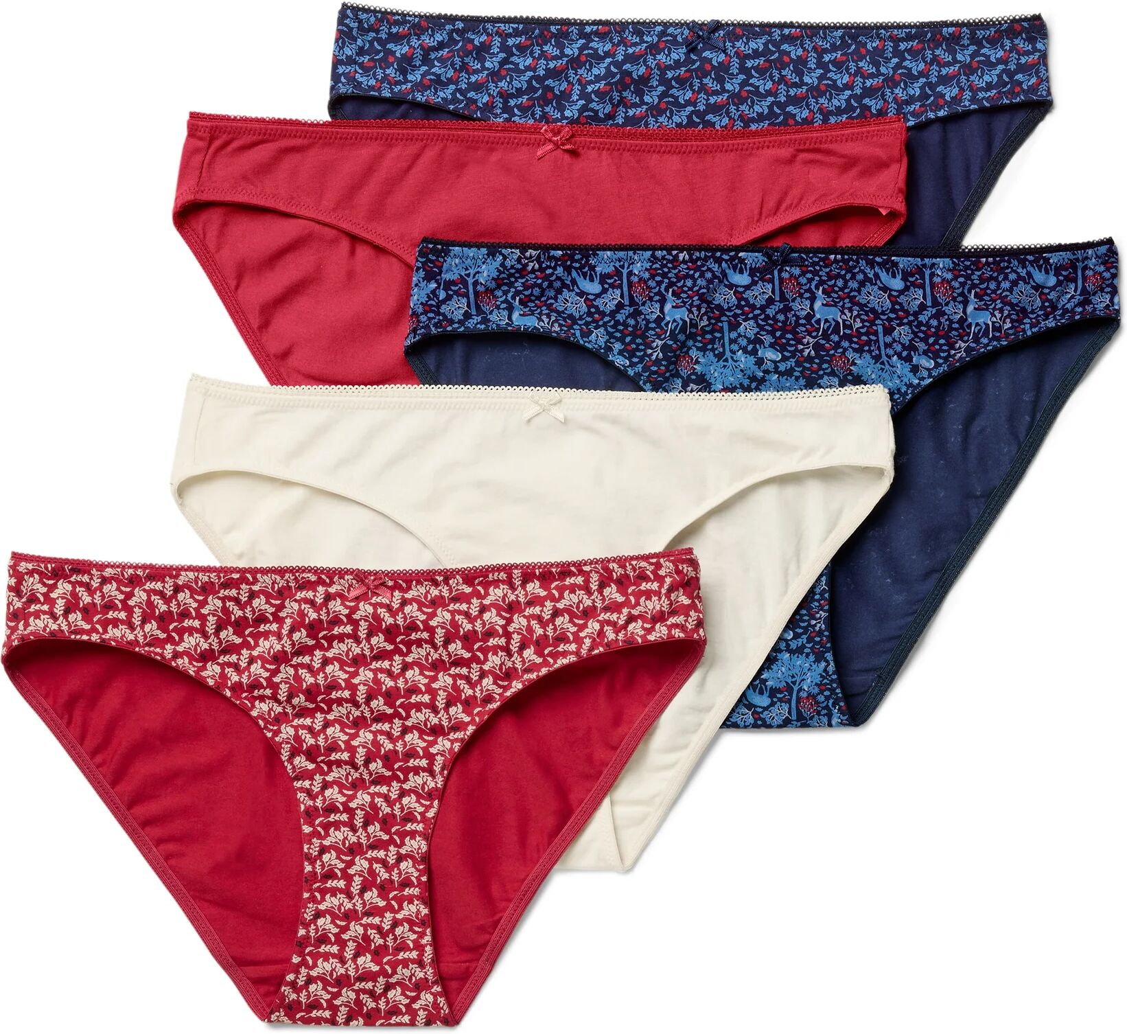 Tchibo - 5 Slips - Damen - Gr. M - dunkelblau