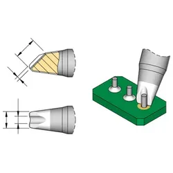 Lötspitze Serie C245 Sondertypen, C245790/ø1,8mm, Hohlkehle