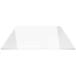 Funkenschutzplatte Quadrat 100x100cm - Klarglas mit Dichtlippe