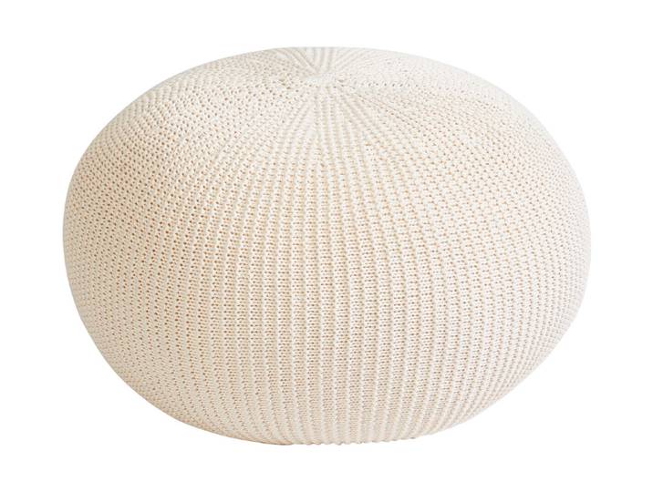 Home and More Pouf Marrakesh Ovale Crème-Weiss