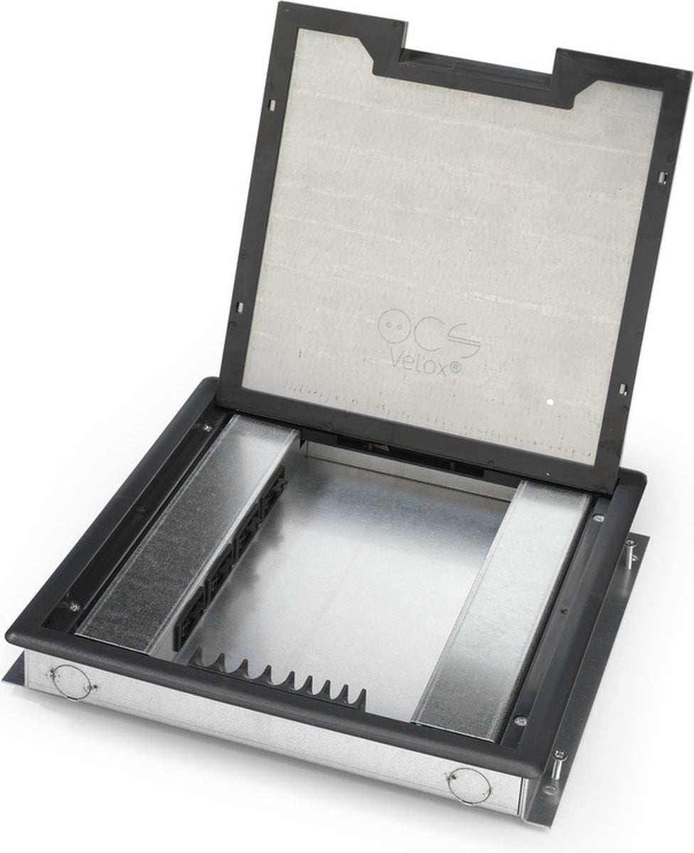 OCS Velox 2.0 Vloerstopcontactdoos - Zilver - Plastic