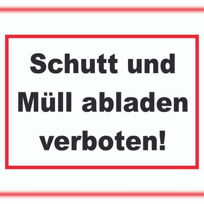 HB-Druck Schutt und Müll abladen verboten Schild A1 (594x841mm)