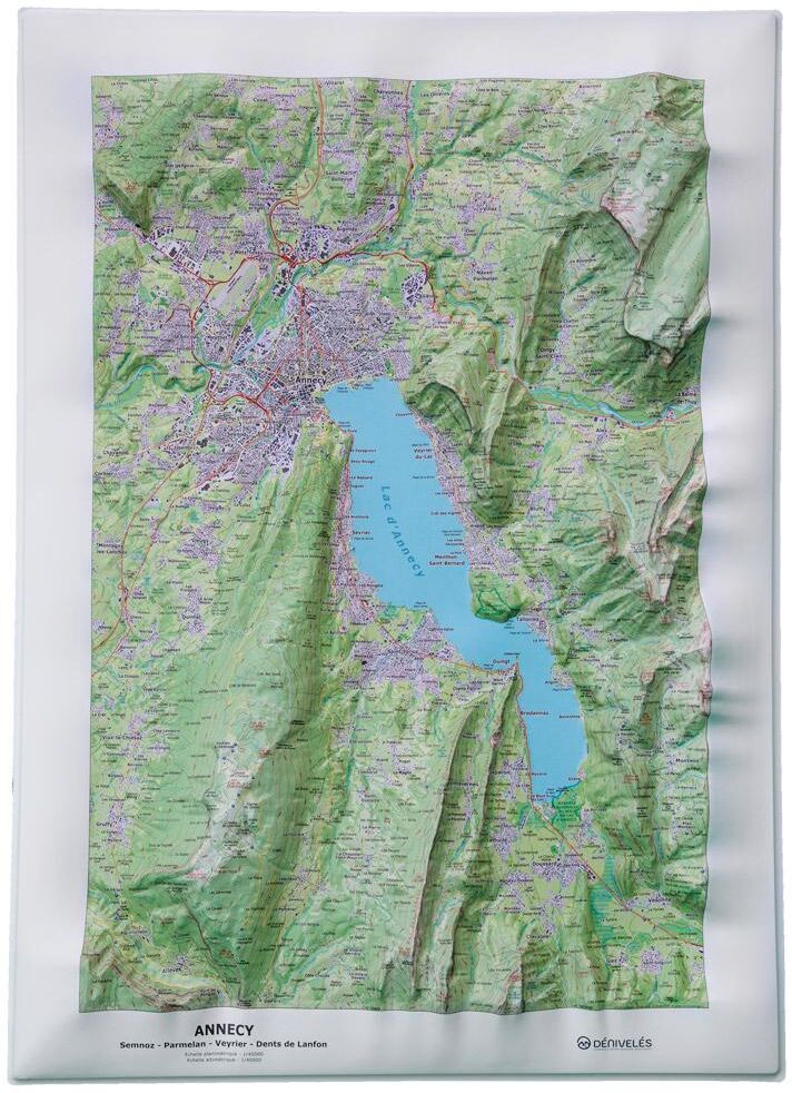 Deniveles  - Lac d'Annecy - Carte 3D
