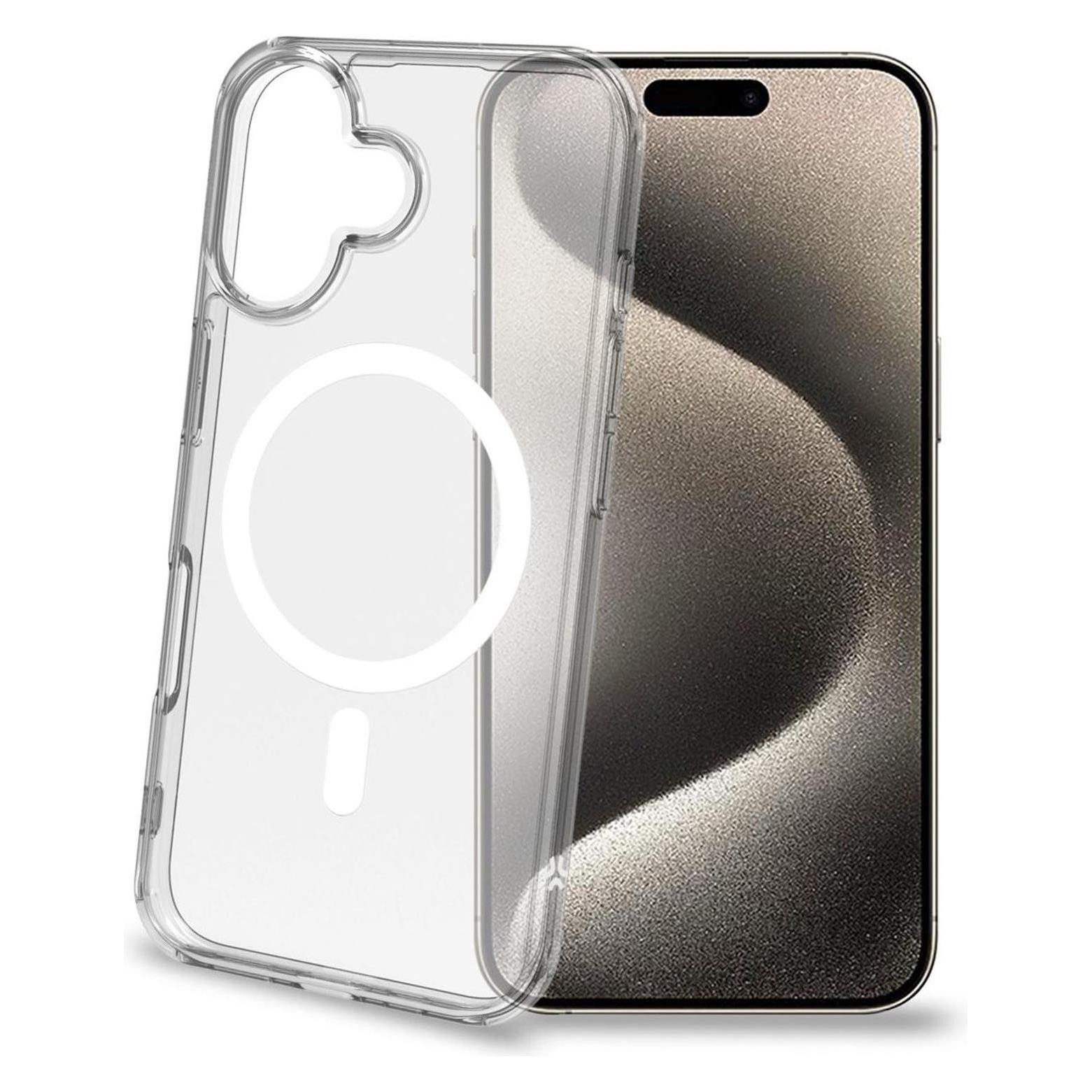 Celly GelSkinMag für iPhone 16 (Apple iPhone 16) (GELSKINMAG1112W)