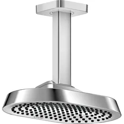 Hansgrohe AXOR ShowerSphere Kopfbrause 250x160 mm, Chrom, Deckenmontage, 1-Jet Rain Strahl, FlexPower & QuickClean+ Technologie