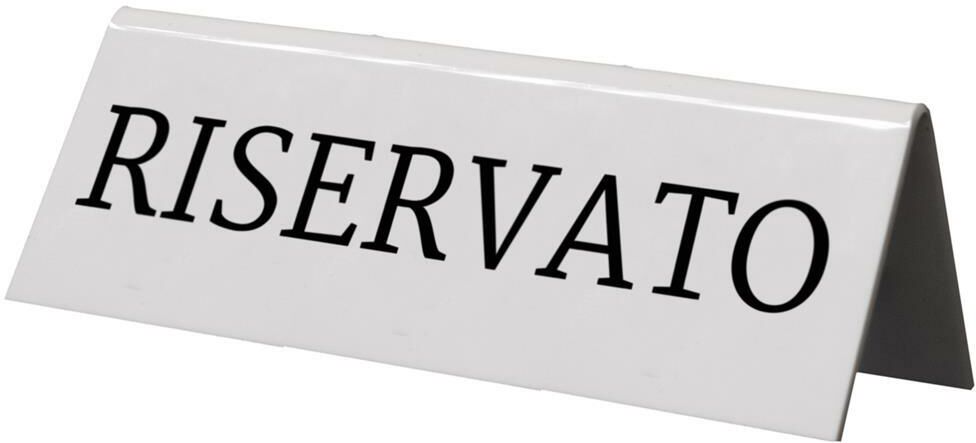 Securit Set 5 Pezzi Segnatavolo Riservato 5 x 10 cm Bianco