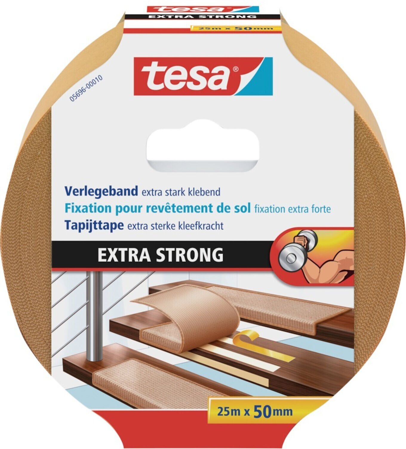 tesa® 5696 Doppelseitiges Verlegeband 25 m × 50 mm (05696-00010-11)