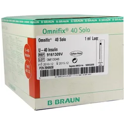 B.Braun Omnifix 40 Solo Insulinspritzen 1 ml U-40 (100 Stck.) 100X1 ml