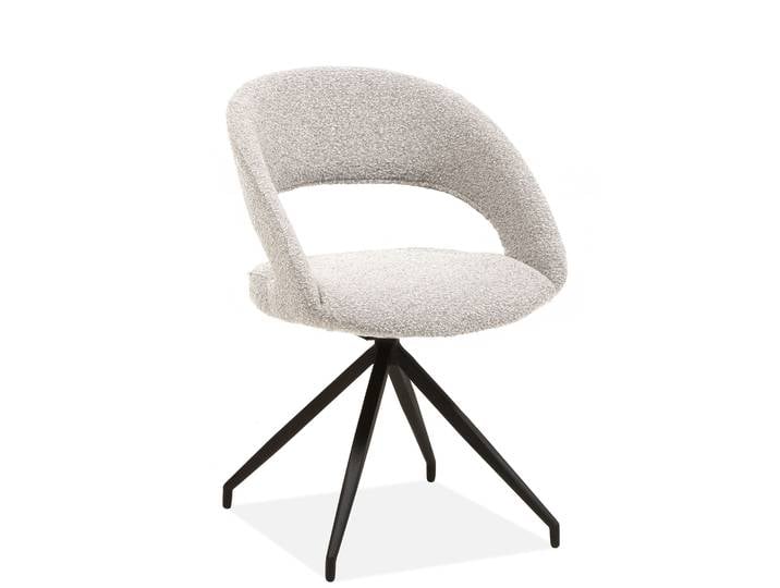 2er Set Maxfurn Yara Dining Stuhl drehbar Metall/Touch Stoff