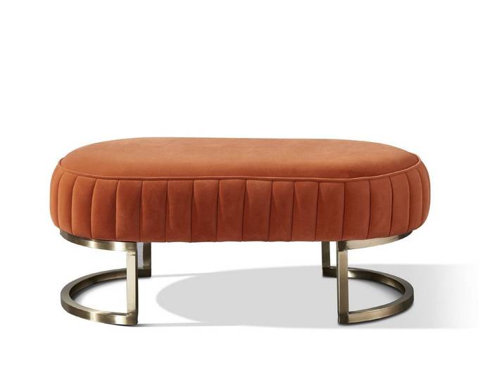 Xlmoebel Polsterhocker Klassischer Fußhocker Beistellhocker Ottomane Chaiselounge, Made in Europa