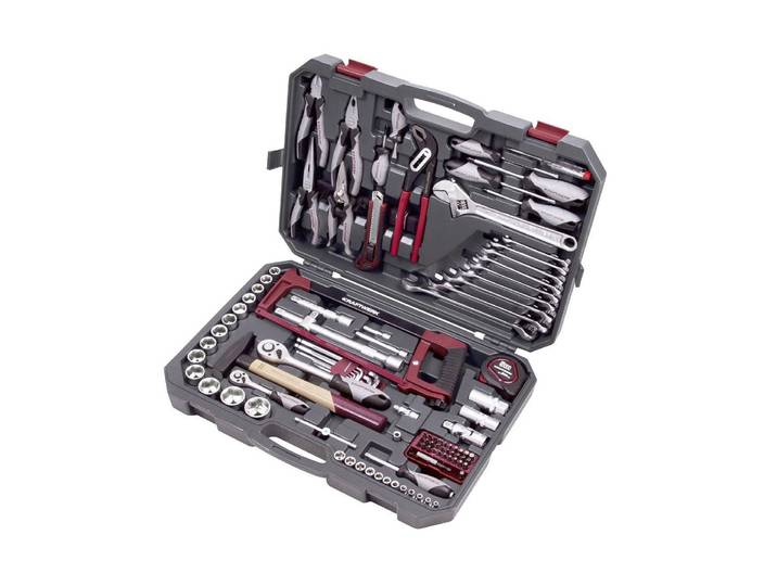 Steckschlüssel KRAFTWERK Steckschlüssel-Set Basic 1/4 Zoll+1/2 115-teilig , silber (silberfarben), B:8,5cm H:3,2cm L:37cm, Stahl, Schraubenschlüssel, Steckschlüssel