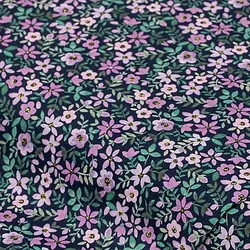 Baumwollstoff "Lila Blümchen", lila-color