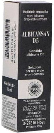 SANUM-KEHLBECK GmbH & CO. KG Albicansan D5 - Medicinale Omeopatico Gocce 10 Ml