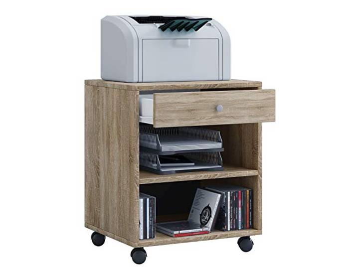 VCM Rollcontainer 45x38x54 cm 2 Fächer 1 Schublade Serie Salda Stauraum für Büromaterial - Arbeitszimmer - Für Selbstständige - Holzwerkstoff, leichtläufige Rollen