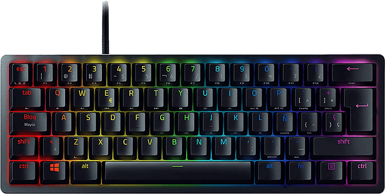 Teclado gaming - Razer Huntsman Mini Purple Switch, USB, Chroma RGB, Negro
