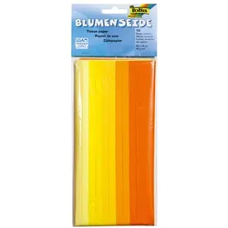 folia Blumenseide, gelb-orange, 50 x 70 cm, 10 Bogen