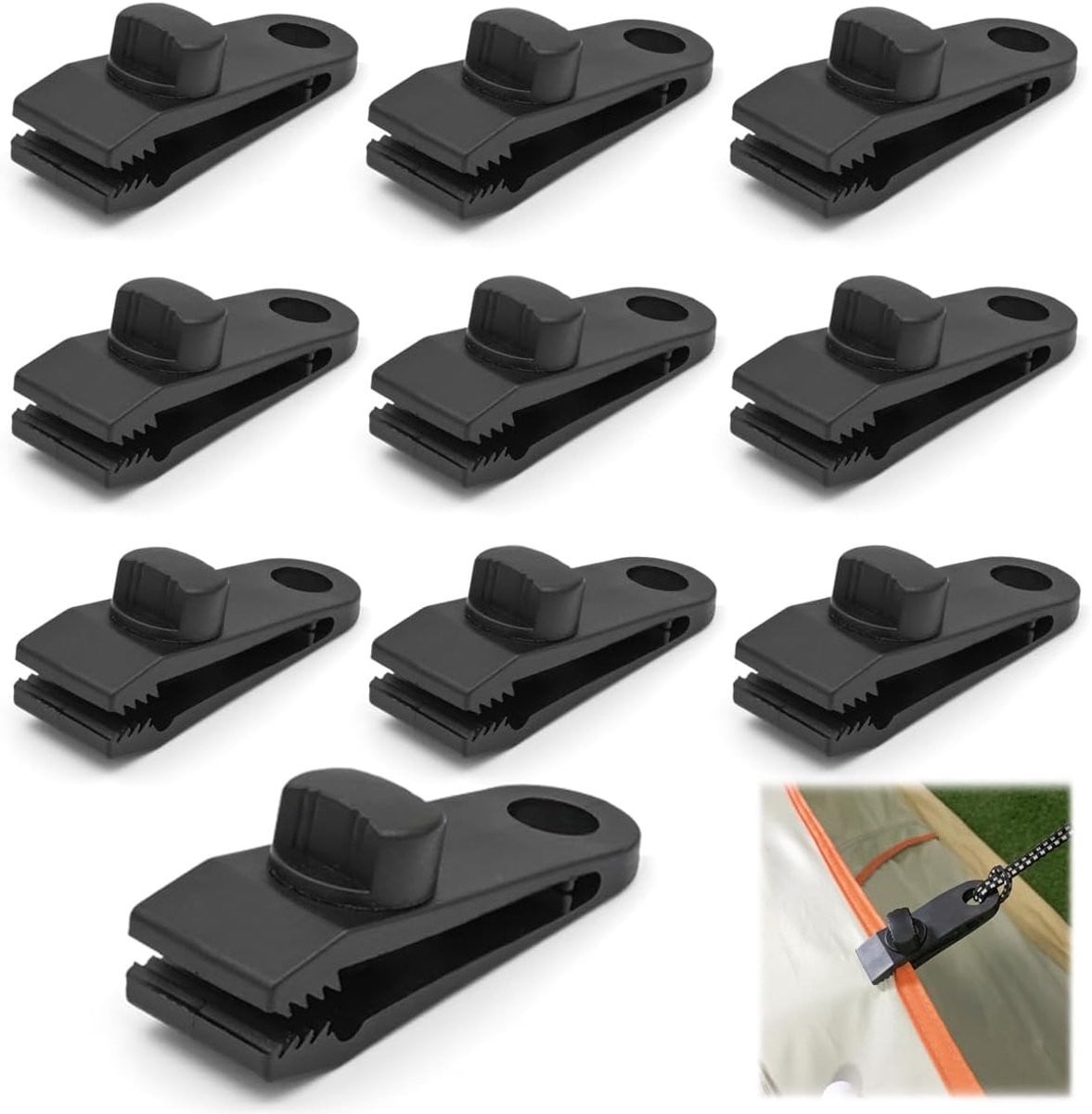 Zware Dekzeil Clips Set - 10 Stuks Winddichte Tentclips voor Tuinieren en Tarp