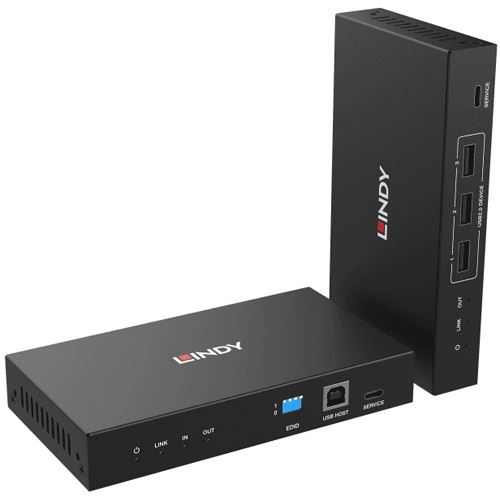 Lindy Adap Extender HDMI 4K60 KVM LWL LC 5km