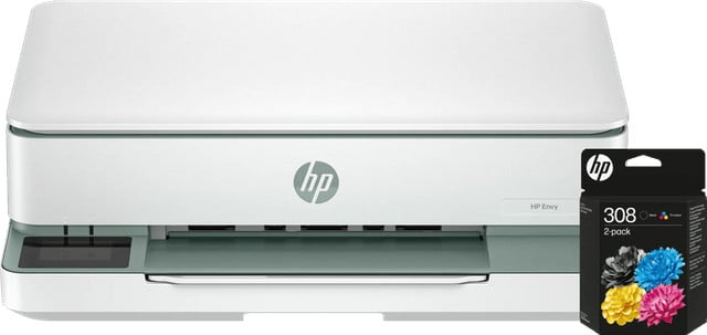 HP ENVY 6130e Inkjetprinter met extra cartridge set voor printen, scannen, kopiëren en faxen