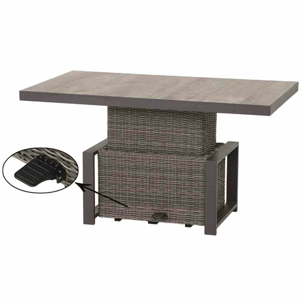 Siena Garden Corido Lifttisch Aluminium/Kunststoff/Keramik 130x75 cm