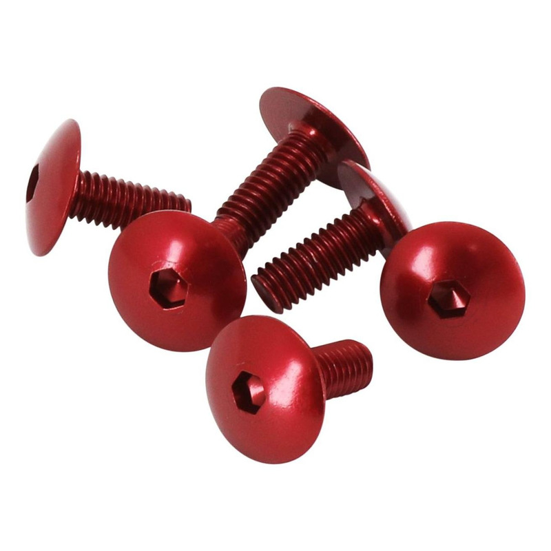 1Tek Tuning Kit 6 vis tête bombée rouge Ø 6x15mm