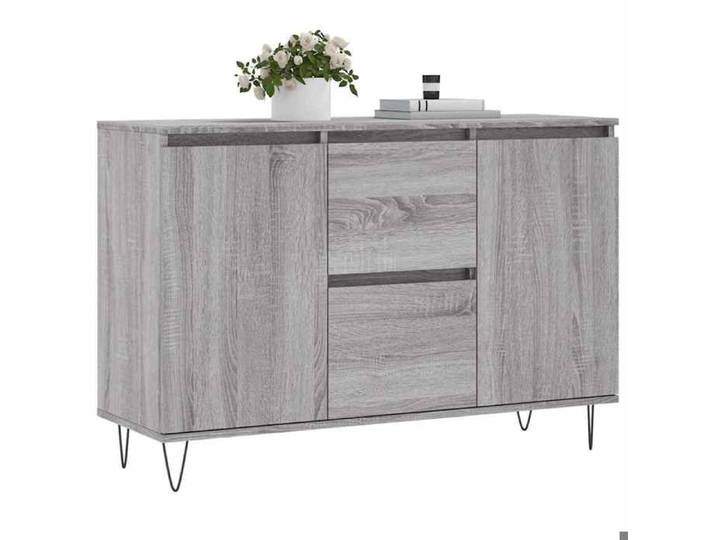 Printemps 2026 Soldes Commode salon - armoire à tiroirs - Gris Buffet de rangement sonoma gris 101 5x35x70 cm bois d'ingénierie 2_3