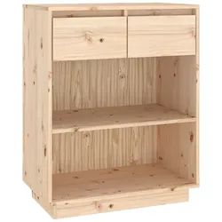 Helloshop26 - Rustikaler Konsolenschrank großes Fassungsvermögen 60 x 34 x 75 cm aus Kiefernholz natur
