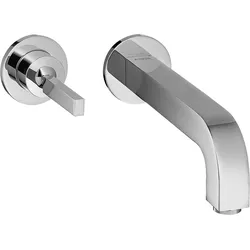 hansgrohe AXOR Citterio Einhebel-Waschtischmischer Unterputz, Rosette für Wandmontage, Auslauf 160mm, 39113000, Farbe: Chrom