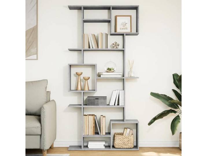 Bibliothèque gris béton 92x29x188 cm bois d'ingénierie bibliothèque étagère à livres étagère armoire de 3310319