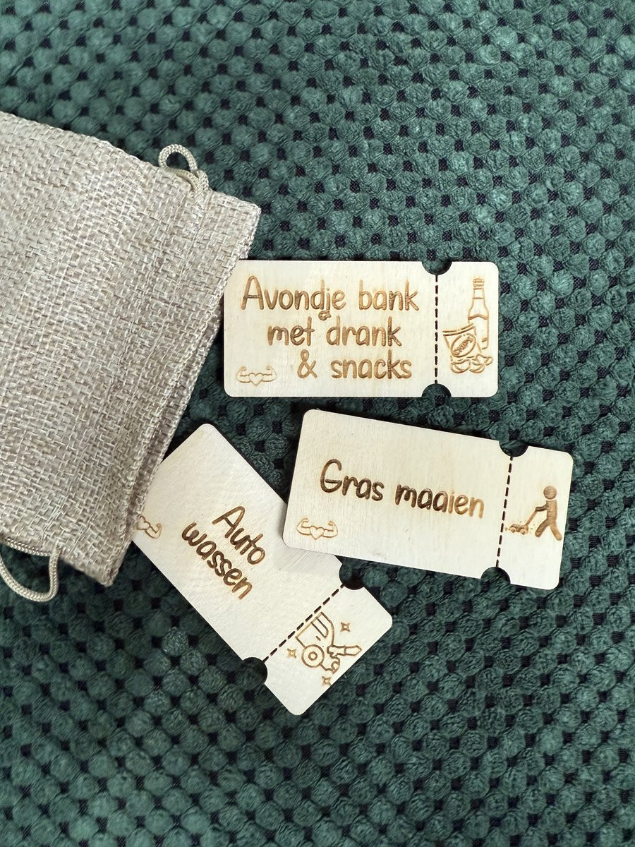 CNCCreative Vaderdag Coupons Cadeau met Tekst voor Papa
