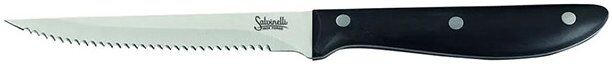 Coltello bistecca Salvinelli CBFBI BISTROT lama 11,5 cm Cromo e Nero