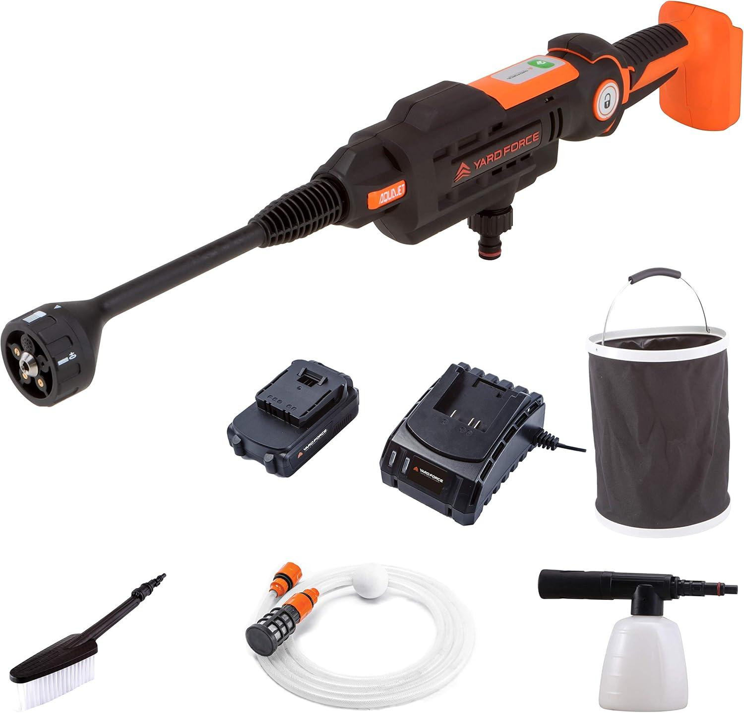 Selius Accu Hogedrukreiniger – Draagbaar – 22 Bar – 20V – Zelfaanzuigend – Met 6 Meter Slang en Emmer