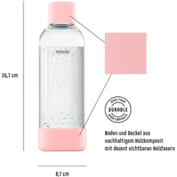 Mysoda 1 liter - BPA-fri plastik - Lyserød, Wassersprudler Zubehör, Rosa