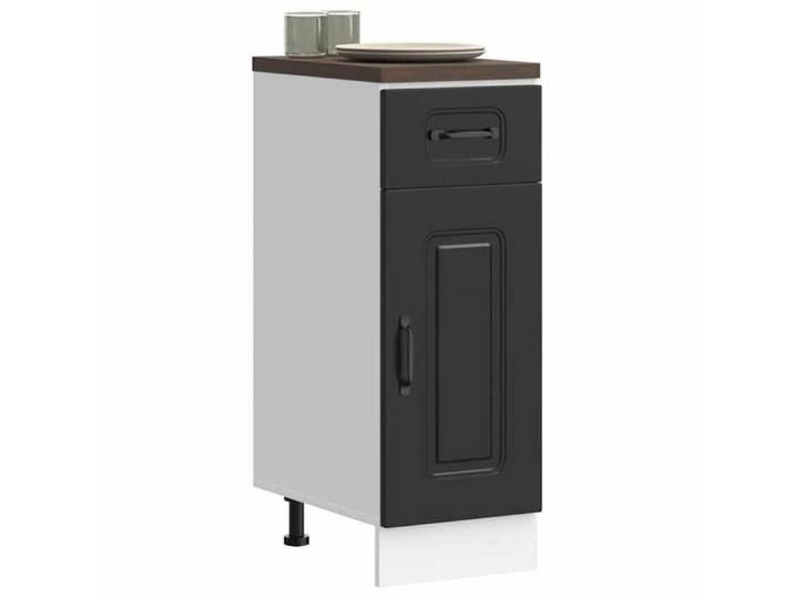 Armoire de cuisine Kalmar noir bois d'ingénierie 853458