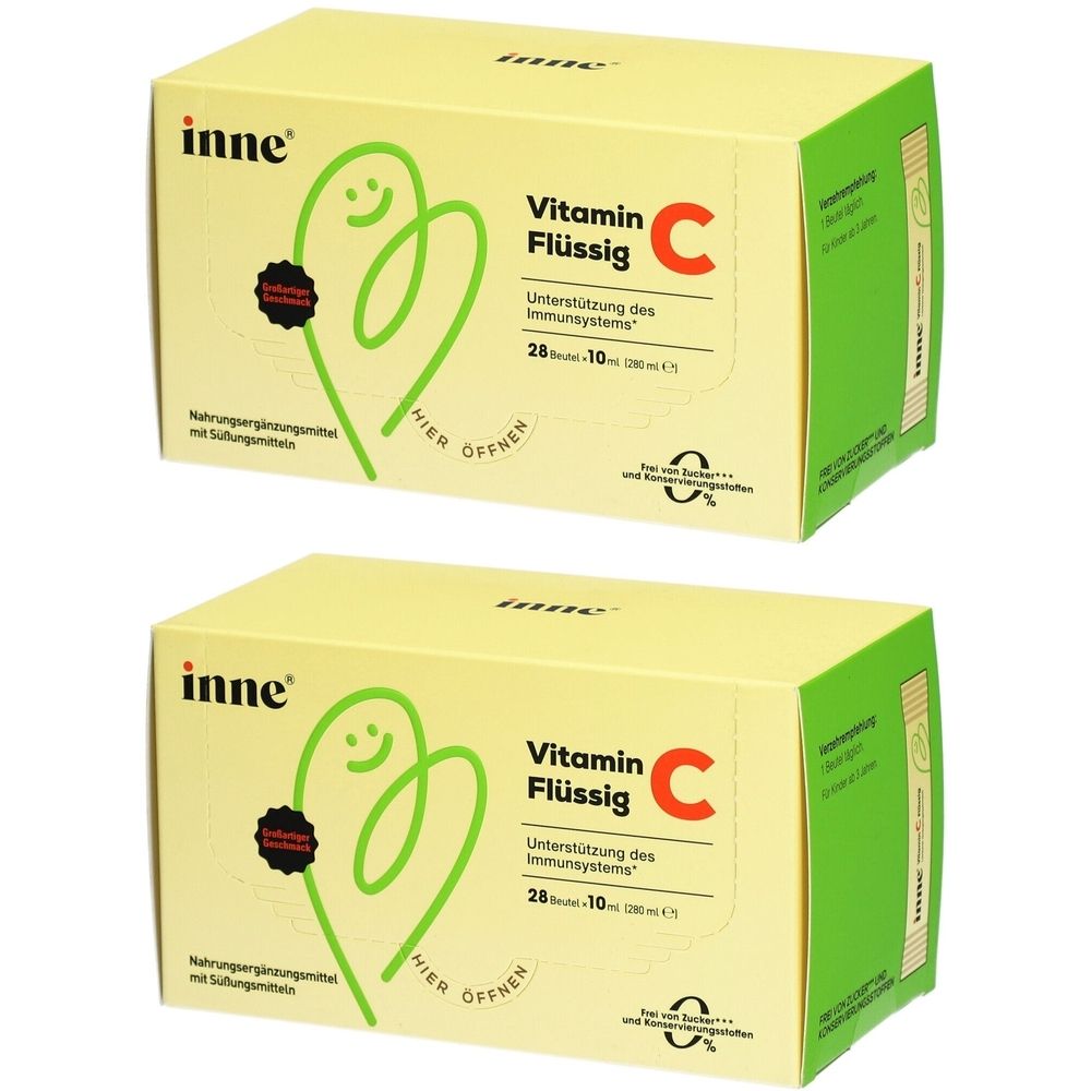 2x Inne Vitamin C flüssig Beutel 2x28x10 ml Flüssigkeit
