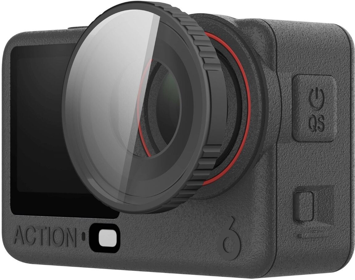 INF UV-Filter-Objektivschutz kompatibel mit DJI Osmo Action 6 – Aluminiumlegierung + Optisches Glas, Anti-Blend-UV-Schutz