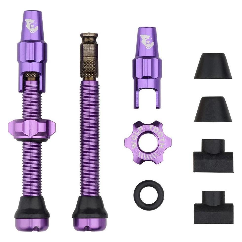 Wolf Tooth Tubeless Valve Stem Ventile, Clik Valve, 44mm, 2 Stk., ultraviolet purple (TLV-CLIK44-PRU)