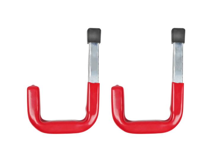 Wandhaken mit Gummierung, 2-tlg, je 40kg, 12 x 8 cm
