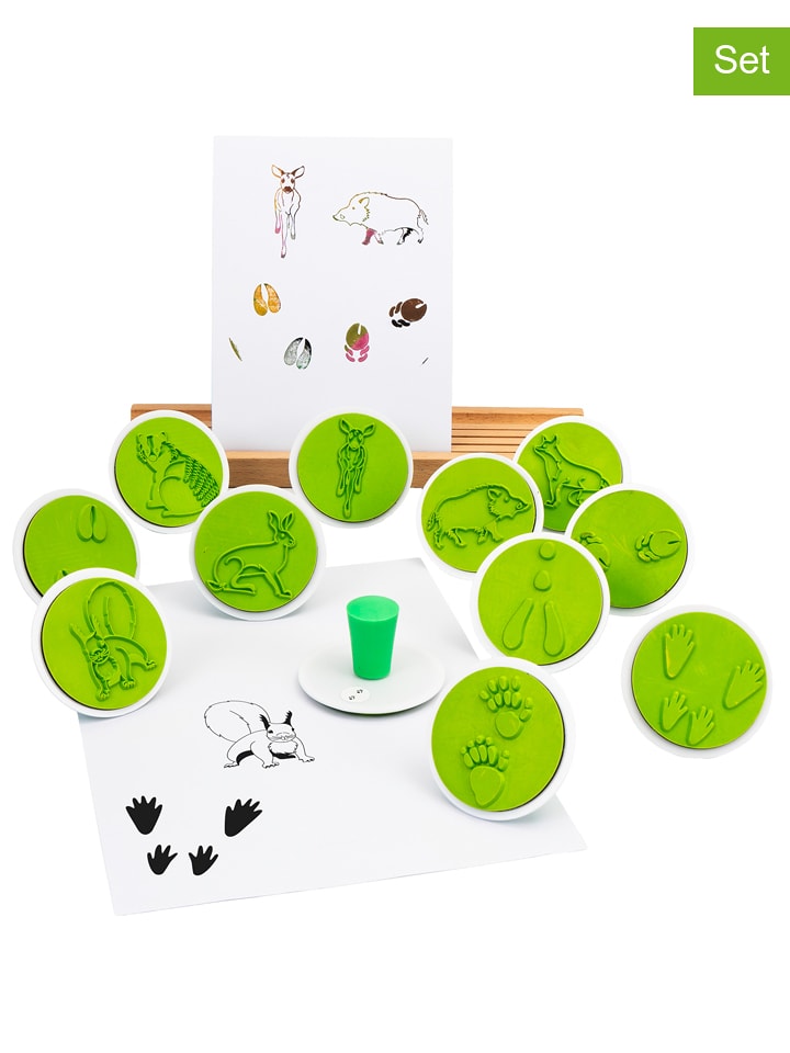 SUNNYSUE 12tlg. Riesenstempelset "Tierspuren" - ab 3 Jahren - onesize