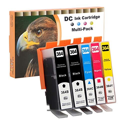 D&C Multipack Printerpatronen compatibel met HP 364 en 364XL voor Photosmart, Deskjet en Officejet, 5 stuks