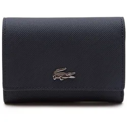LACOSTE Damen Geldbörse - Compact Wallet, Kunstleder,11,5x22x1cm (HxLxB) Blau