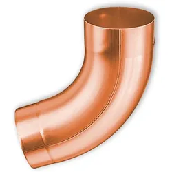 Rohrbogen 72° Grömo mit Einzug, Kupfer, verschiedene Größen (Ausführung: Ø 76mm)