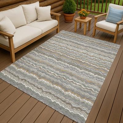 Addison Rugs Machine Washable Indoor/ Outdoor Ziggy Stripe Chantille Rug
