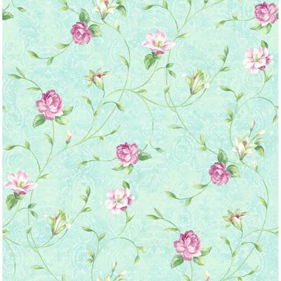 Seabrook Designs Parterre Floral Trail Unpasted Wallpaper