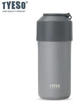 Uplifted Finds TYESO Vacuum Insulated Pet Bottle Cooler Stainless Steel Portable Summer Cup gray L