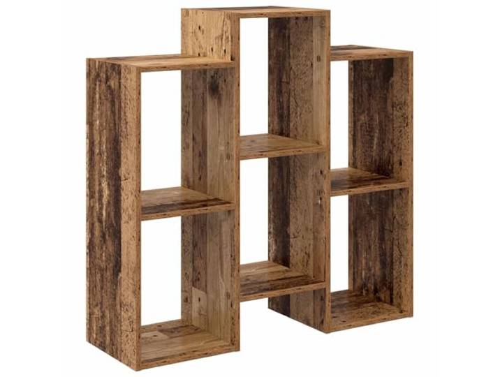 LASWWQMRF Sideboard Altholz-Look 90x30x90 cm Standregal Holzwerkstoff Stilvolles Beistellmöbel für Schlafzimmer und Flur mit mehreren Fächern für Dekoration, Bücher und Alltagsgegenstände.