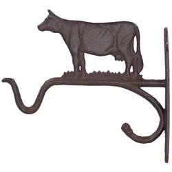 Esschert Design, Aussendekoration, Hanging Basket Haken Kuh
