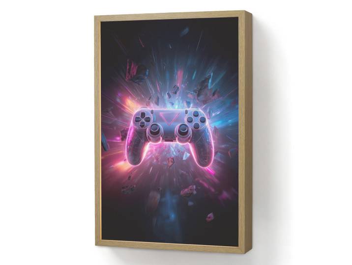 OnlyWow Wandleuchte MIT Akku Controller - Neon - Explosion - Abstrakt 40x60 cm, Violett, Rechteckig, LED integrated, 40x60x8 cm, Lampen & Leuchten, Innenbeleuchtung, Wandleuchten