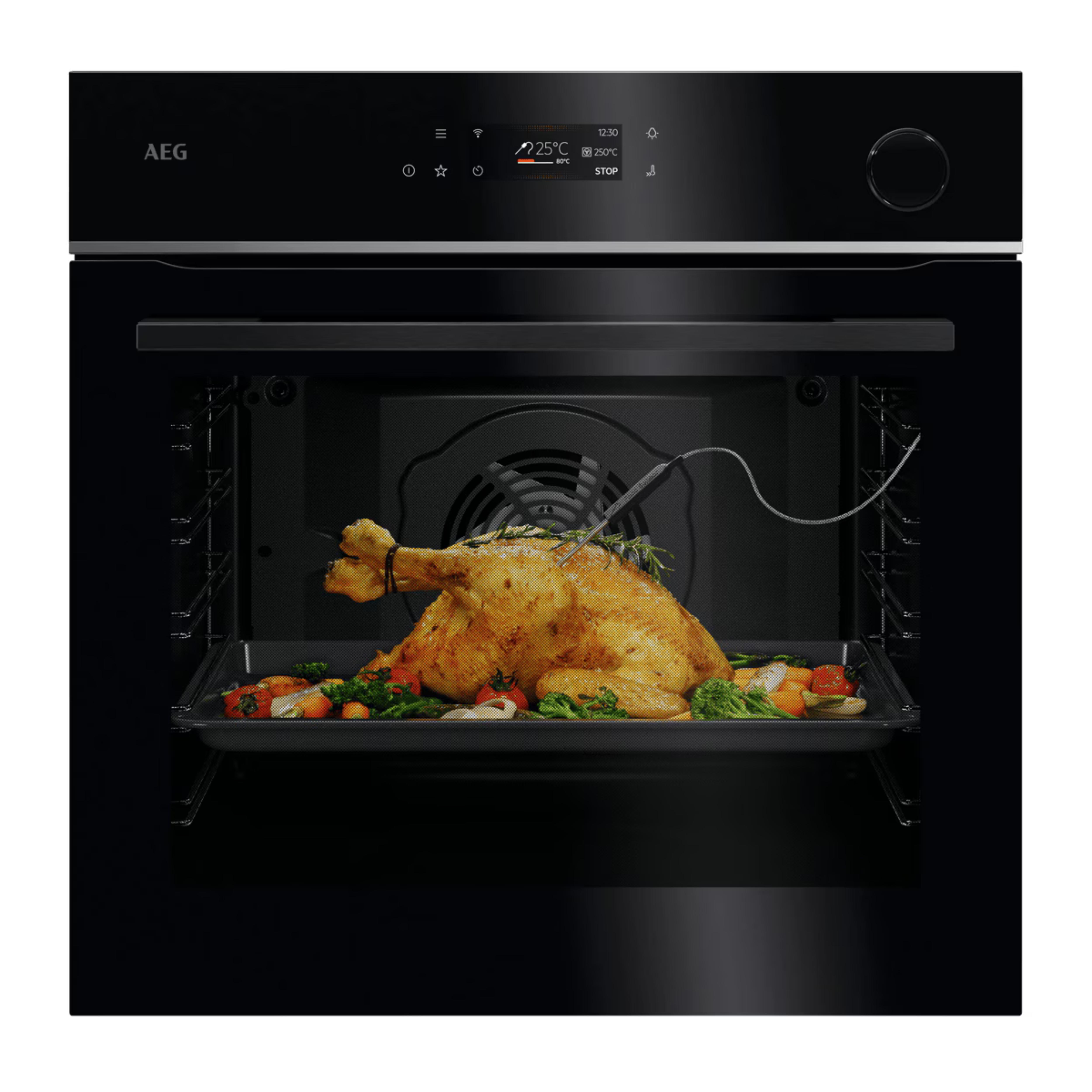 AEG 7000 MealAssist TR7PB63ZSB Einbaubackofen WLAN Pyrolyse schwarz AEG TR7PB63ZSB