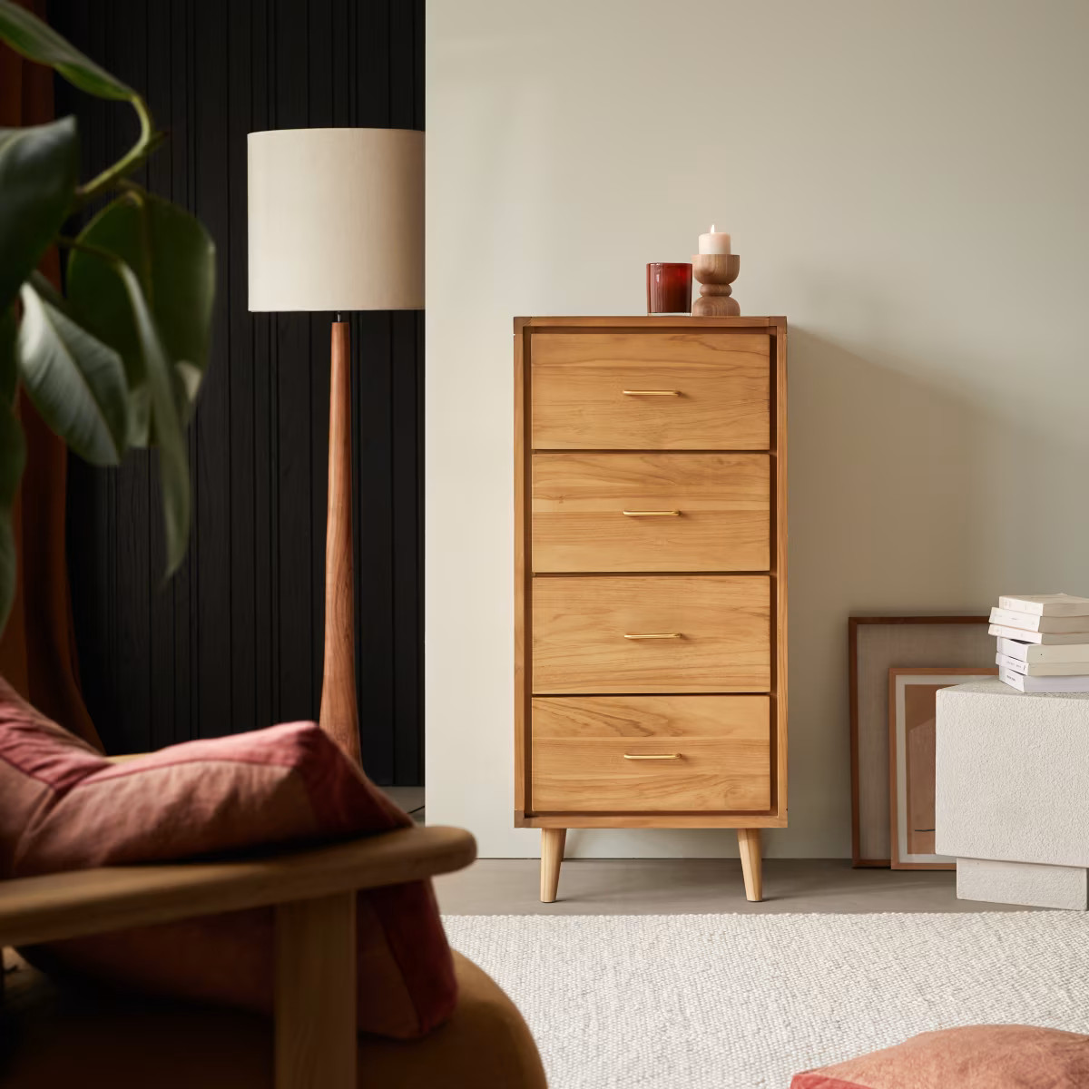 Tikamoon Kindercommode van massief teak - Bruin